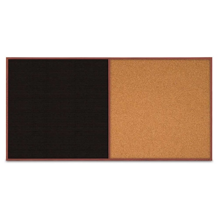 United Visual Products Enclosed Corkboard, 1 Door, 72"x48", 4" Fra, UV3419-SATIN-BLACK UV3419-SATIN-BLACK